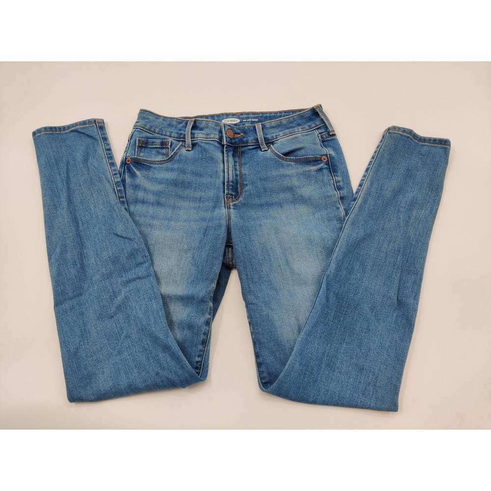 Old Navy Pop Icon Skinny Jeans Womens 2 Medium Wash Blue Stretch Denim Mid Rise